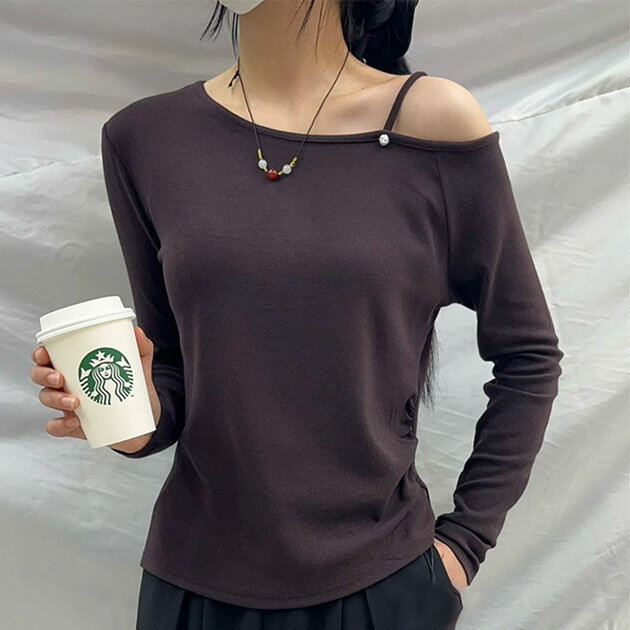 パールアシンメトリーサイドギャザー...