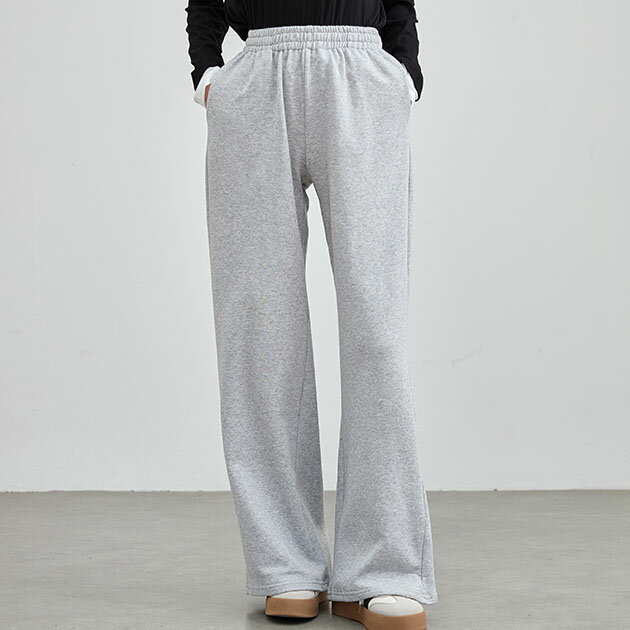 ソリッドカラー ウエスト イージー フレア パンツ 女性 レディース メンズライク ユニセックス ボトム ズボン 春 秋 冬 ワークパンツ ゴム 単色 無地 カジュアル ストリート 楽ちん 部屋着 ワンマイル ルームウエア シンプル