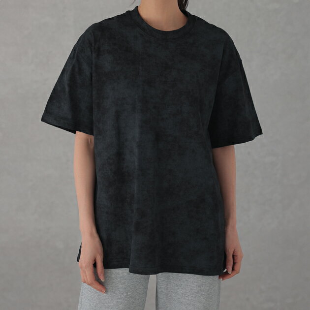 乐天商城 - DAYRA コットン クルーネック ダイタイ 半袖 Tシャツ トップス ドロップショルダー 女性 レディース 夏 サマー 配色 プリント柄 ニュアンス おしゃれ 清涼感 使いやすい 着回し カジュアル クール モード リラックス 普段使い デイリー