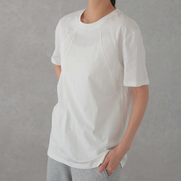 樂天商城 - DAYRA コットン ラグラン シーム 半袖 Tシャツ トップス クルーネック セットインスリーブ 女性 レディース 夏 サマー デザイン 単色 ワンカラー 無地 清涼感 シンプル 使いやすい 着回し リラックス カジュアル 普段使い デイリー 通学