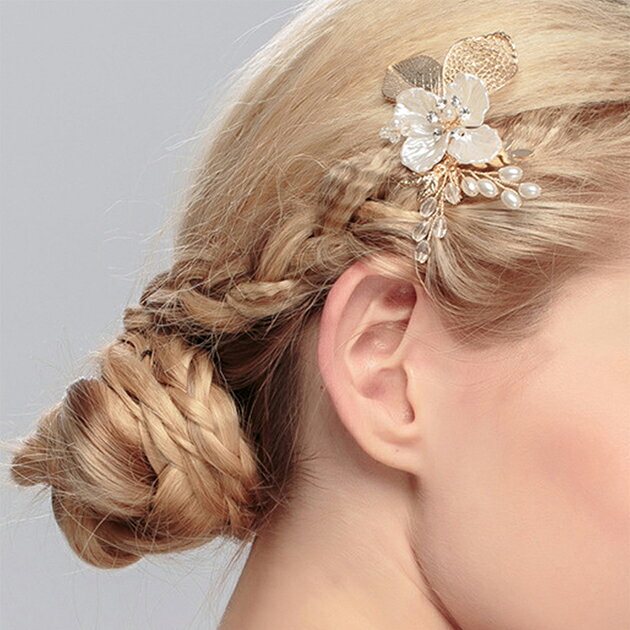 Rakuten - パール ビジュー ボタニカル コーム アクセサリー 女性 レディース ヘアアクセサリー ヘッドドレス 春 夏 秋 冬 ヘアアレンジ まとめ髪 アップヘア ハーフアップ ポニーテール 簡単 和装 洋装 上品 エレガント 結婚式 パーティー オケージョン