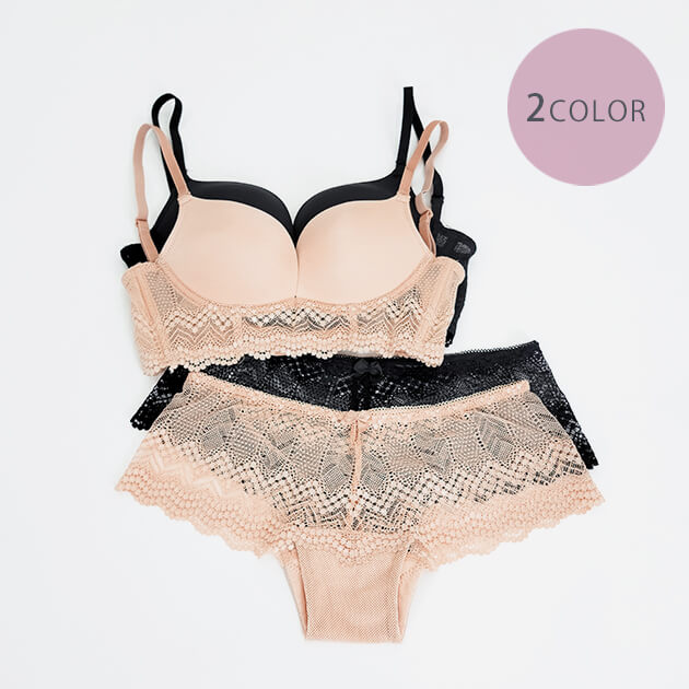 ブラジャーショーツセット ノンワイヤー ブラジャー ショーツ 2点セット レディース 春 夏 秋 冬 上下セット 20代 30代 40代 ブラック ベージュ