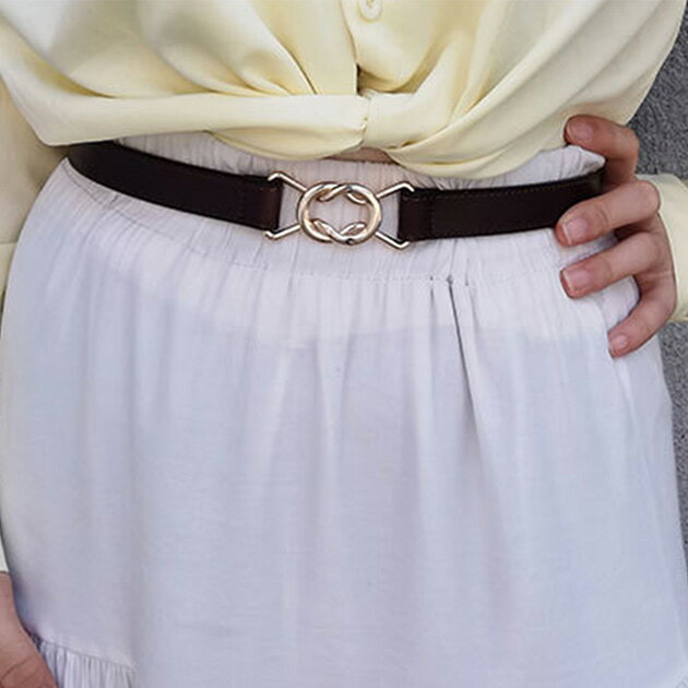 ループ バックル スライド レザータッチ ベルト レディース 女性 春 夏 秋 冬 細ベルト 細め 華奢 ウエストマーク スタイルアップ アクセント 使いやすい...