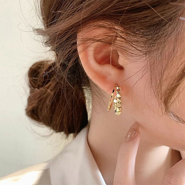 Rakuten - メタル 2連 ハーフ ループ ピアス アクセサリー 女性 レディース 春 夏 秋 冬 オールシーズン 耳飾り C型 メタリック アクセント おしゃれ フェミニン 可愛い クール 上品 大人っぽい きれいめ おでかけ デート お呼ばれ 結婚式 二次会