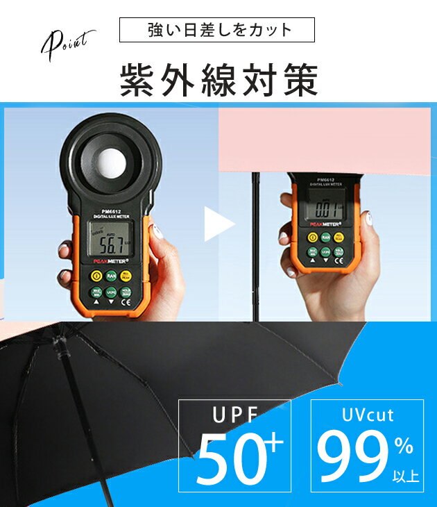 晴雨兼用U型折りたたみ傘 レディース アンブレ...の紹介画像2