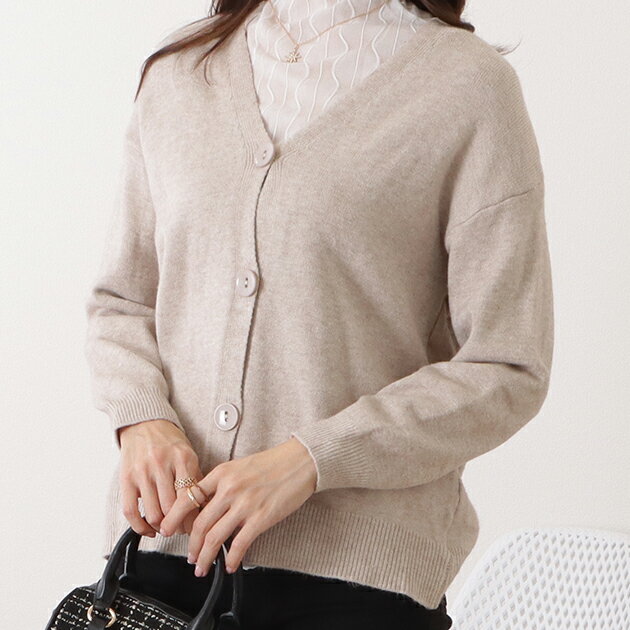 ベーシックロングニットVネックカーディガン 女性 レディース トップス セーター 春 秋 冬 カジュアル エレガント きれいめ 定番 シンプル 単色 無地 着回し 羽織り ライトアウター 重ね着