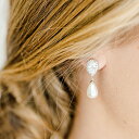 ドロップ型 パール × ビジュー レトロ ピアス 女性 レディース 耳 イヤリング アクセサリー 真珠 フェイク ジルコニア 涙型 モチーフ アクセント セレモ...