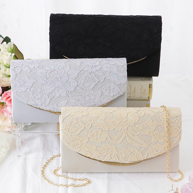 2WAY ラウンド フラップ レース パーティー バッグ 女性 レディース ハンド クラッチ ポーチ 刺繍 結婚..