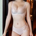 レース ギャザー カットアウト ハイウエスト ブラ&ショーツ 女性 レディース インナー 肌着 下着 ブラジャー パンツ 春 夏 秋 冬 谷間メイク 肉厚 プチバスト ボリュームアップ サイドすっきり 単色 シンプル 肌見せ セクシー 3/4 デイリー