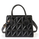 フェイクレザー 2WAY ステッチ スクエア ショルダーバッグ 女性 レディース カバン 春 夏 秋 冬 合皮 トライアングル 三角 マチ ファスナー 上品 き...