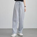 レースアップベルト付き ハイウエスト ワイド スウェット パンツ 女性 レディース ボトム ズボン スラックス ジャージパンツ 春 夏 秋 体型カバー ゆるカジ...