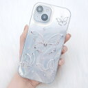 立体 バタフライ オーロラ iPhone ケース 女性 レディース スマホ カバー 光沢 TPU プラスチック キラキラ 華やか 蝶々 エレガント 大人 可愛い...