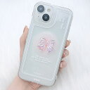 クリア リボン レター ロゴ iPhone ケース 女性 レディース スマホ カバー アクセサリー 透明 透け感 涼しげ 夏 キュート 可愛い ガーリー ハート...