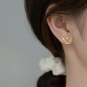 シンプル オープン ハート イヤリング / ピアス 女性 レディース 耳飾り アクセサリー シンプル 上品 オンコーデ 可愛い ガーリー キュート シンプル ミ...