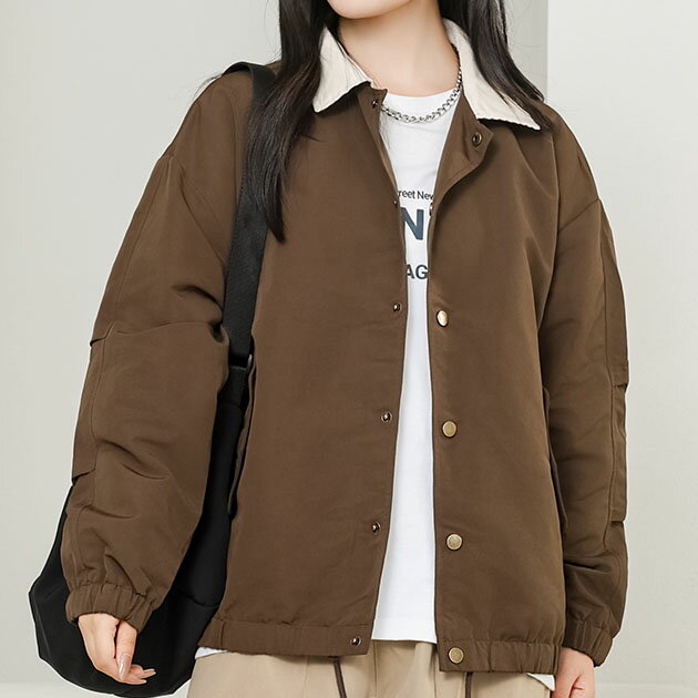 配色 ステンカラー ボタン オーバー ジャケット 女性 男性 レディース メンズ ユニセックス 上着 アウター ブルゾン 春 秋 ウインドブレーカー 羽織り カーディガン バイカラー 無地 ビッグシルエット ドロスト カジュアル ストリート