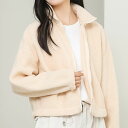ボリューム袖 コンパクト ジップアップ ボア ブルゾン 女性 レディース 上着 アウター ジャケット 秋 冬 防寒 温活 あったか ファスナー スタンドカラー ショート丈 ドロスト カジュアル ストリート 可愛い もこもこ ボリューム ドロップショルダー