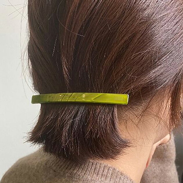 Rakuten - 【3点セット】エナメル シンプル スリム バレッタ 女性 レディース ヘアアクセサリー 春 夏 秋 冬 髪飾り 髪留め シンプル 単色 ワンカラー フェミニン 上品 かわいい 大人っぽい 大人女子 アクセント ヘアアレンジ オフィス パーティー