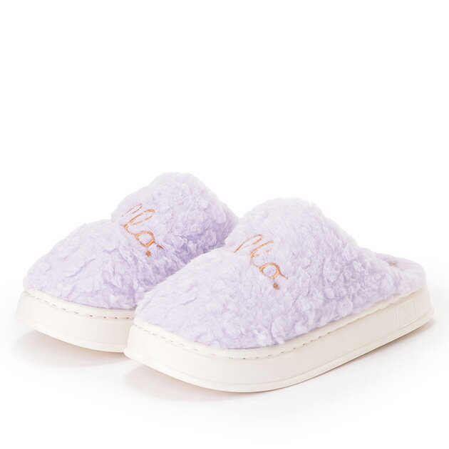ロゴ 刺繍 厚底 保温 ルーム シューズ レディース 女性 スリッパ 靴 室内履き 秋 冬 ボア ファー 温活 あったか クッション フラット 滑り止め フィット 無地 ソフト ふわふわ アルファベット 英字 可愛い キュート