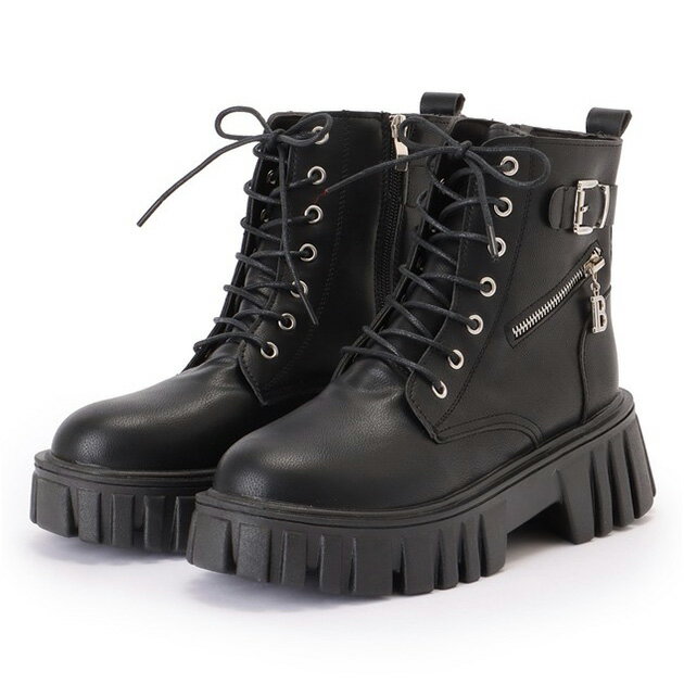 サイド ジップ 厚底 レースアップ ショート ブーツ 女性 レディース 靴 シューズ スニーカー 秋 冬 春 ..