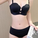 【2点セット】 ソリッドカラー ハートカット アウト ブラ 女性 レディース インナー ブラジャー ショーツ ナイトブラ 春 夏 秋 冬 花 単色 無地 シンプ...