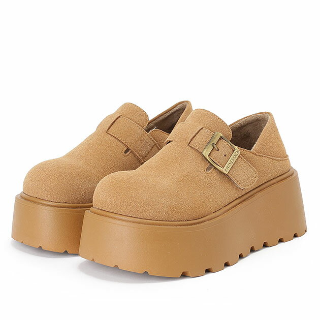 スエード調 ベルト付き 厚底 ボリューム シューズ レディース 春 秋 冬 ボア トラックソール 脚長効果 身長アップ スタイルアップ デート デイリー 可愛い トレンド キュート おしゃれ見え 大人女子 30代 韓国ファッション
