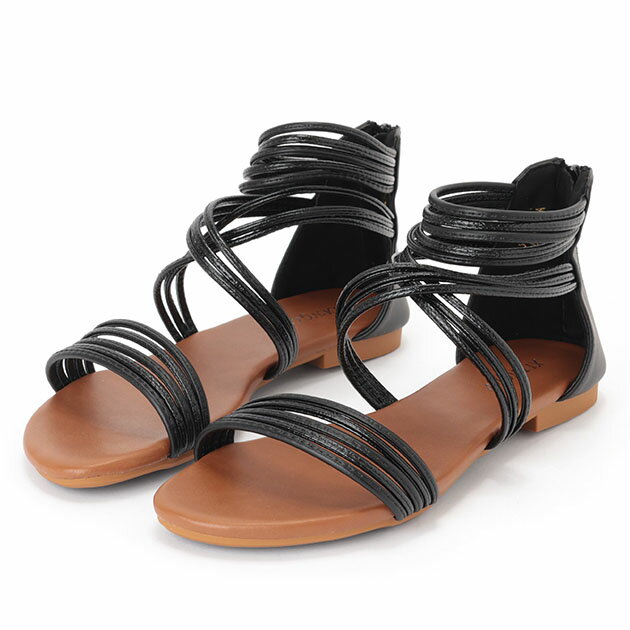 クロス ストラップ ハイカット フラット サンダル シューズ レディース 夏 サマー ペタンコ 楽ちん 疲れにくい 歩きやすい ファスナー付き 個性的 クール モード パイソン柄 スネーク柄 大人女子 おしゃれ おでかけ 旅行 レジャー リゾート