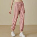 ソリッドカラー ドロスト付き イージー ジョガー パンツ 女性 レディース ボトム スパッツ ジャージ 単色 無地 体型カバー シンプル ミニマル ゆったり ピ...