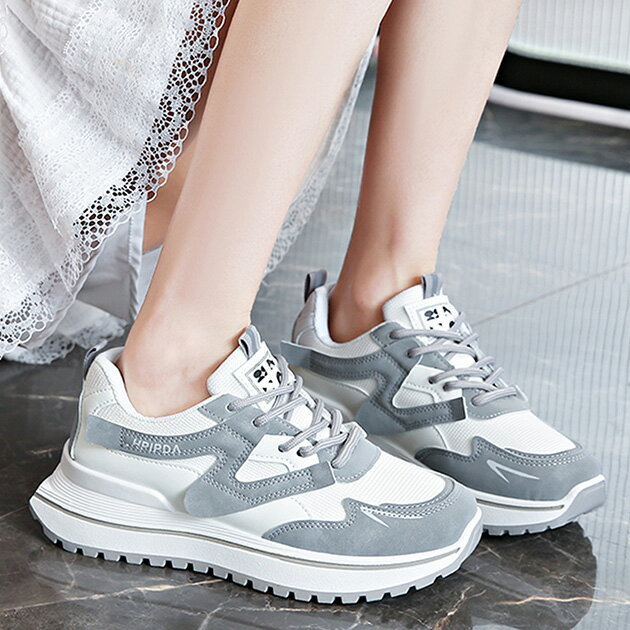 配色 ライン レースアップ ボリューム スニーカー 女性 レディース 靴 シューズ 編み上げ カジュアル スポーティ アクティブ ストリート レジャー 定番 ダッドシューズ 通気性 厚底 デイリー 着まわし 通気性