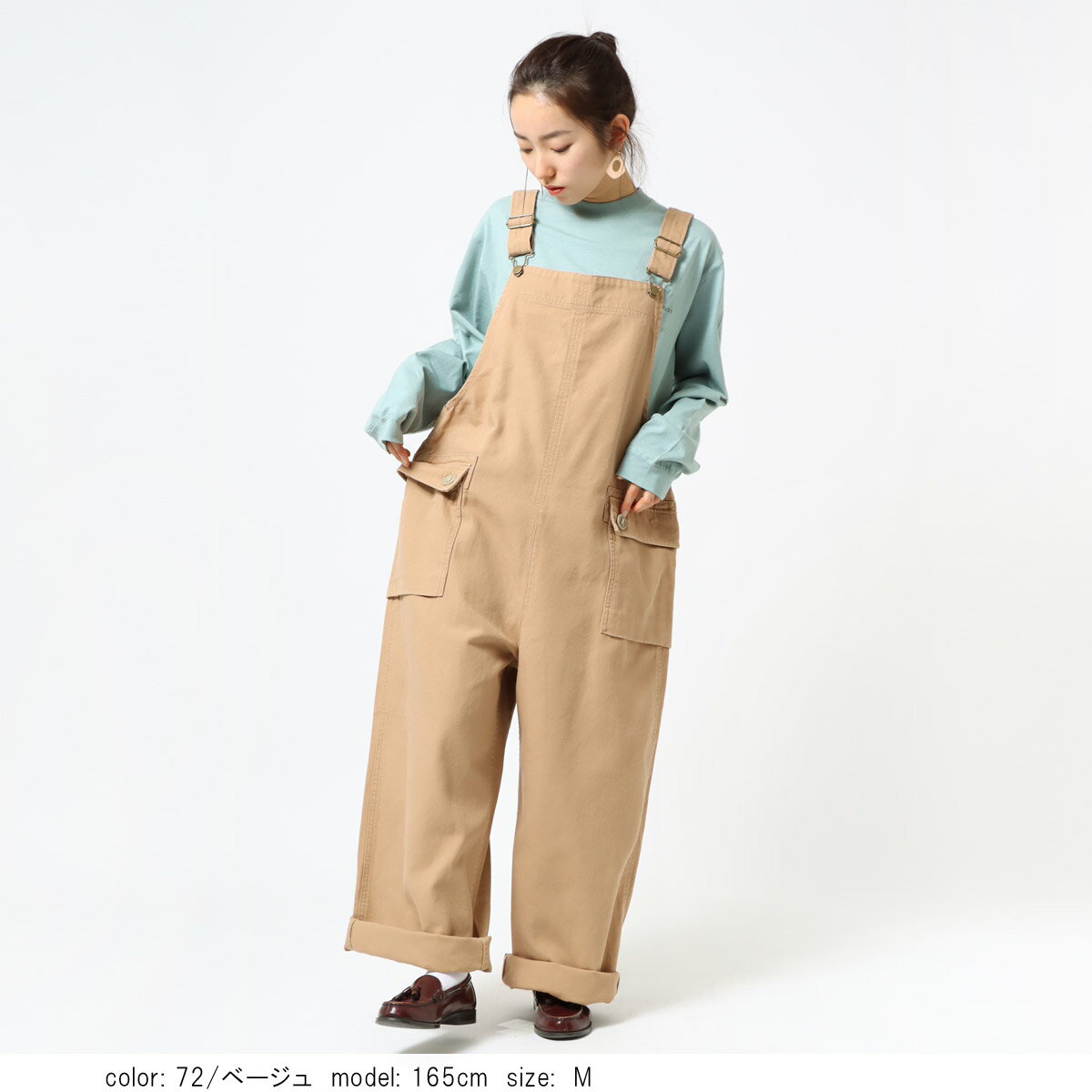 【公式】【40%OFF】Cafetty カフェッティ ミリタリーサロペット レディース ミリタ...