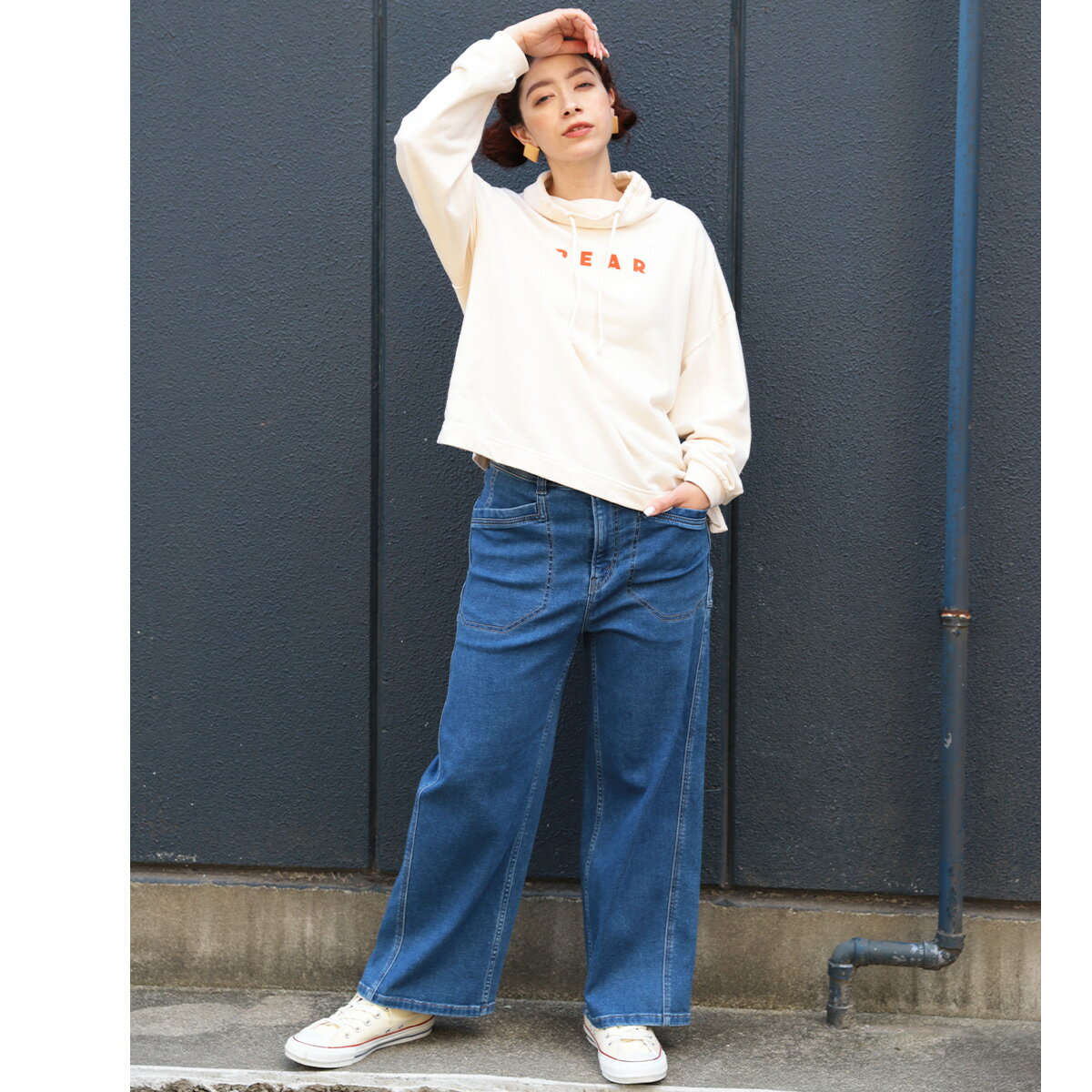 【公式】【30%OFF】【残り2点】Cafetty カフェッティ ハイネックボリュームプルオ...