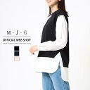 【公式】【25%OFF】M・J・G エムジジェ シャツスリーブプルオーバー レディース トップス クルーネック レイヤード サイドスリット シャツ カットソー ...