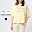 【クレアランス再値下げ】【公式】【30%OFF】M・J・G エムジジェ プリントワイドTシャツ レディース トップス 半袖 プリントT オフホワイト ブラック ...