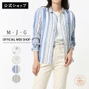 【夏物セール品再値下げ!!】【公式】【40%OFF】M・J・G エムジジェ リネンシャツ レディース 長袖 ストライプ 小紋柄 ボタニカル柄 リネン 爽やか 涼...