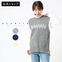 【公式】【25%OFF】【暖】Sweet Camel スウィートキャメル ジャガード柄ベスト レディース 杢グレー ネイビー エクリュ プルオーバー ニット セ...
