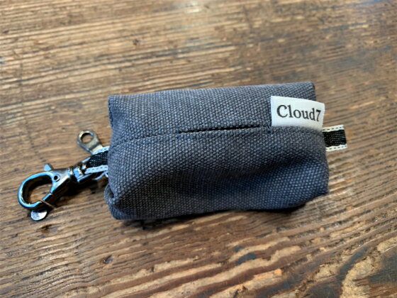 Cloud7 Doggy-Do-Bag Canvas Basaltウンチ袋バッグNON GMO,OK compost自然分解有機バイオプラ15袋1ロール付属Organic Bio Poop Bags