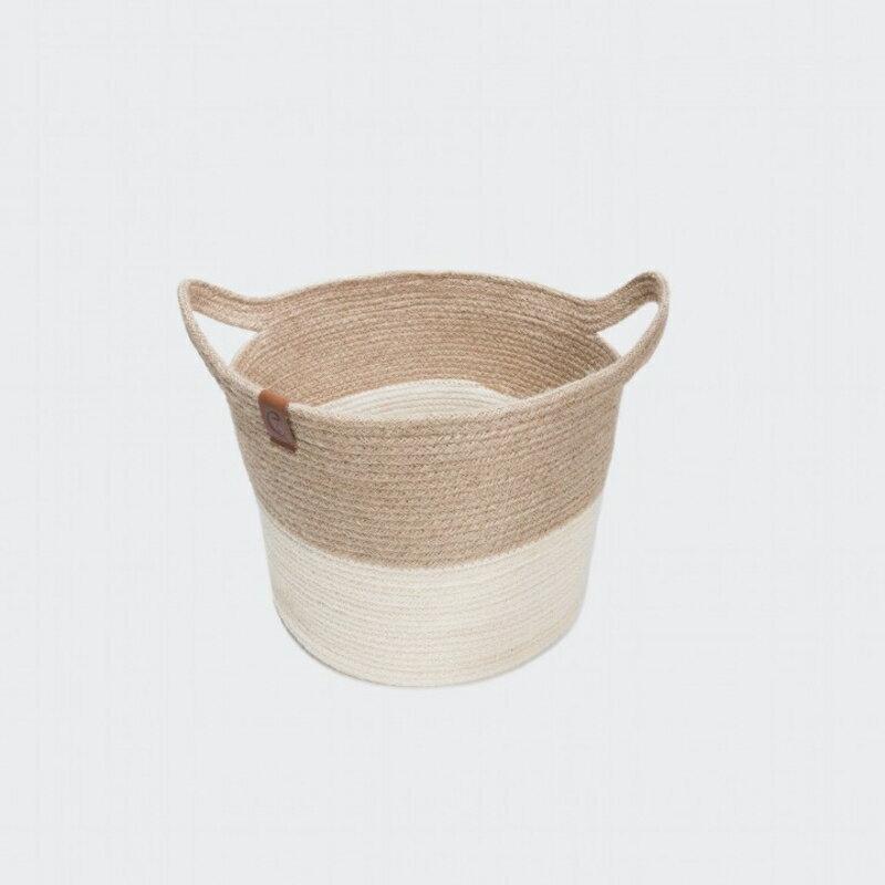 Storage Basket Jute Natural/Cream ドイツ製 収納バスケット Lサイズジュート(黄麻)製バスケット【二酸化炭素吸収】【自然分解素材】【サスティナブル商品】【12時までの御注文で即日発送】【おかげさまで信頼の20周年】