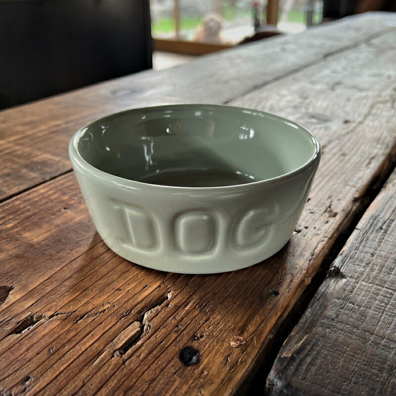 BAUER POTTERY DOG BOWLMサイズ Grayグレー(犬用食器) バウアーポッタリー 