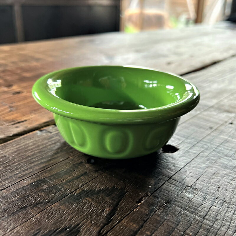 BAUER POTTERY DEMI DOG BOWLParrot Greenパロットグリーン(犬用食器) バウアーポッタリー 