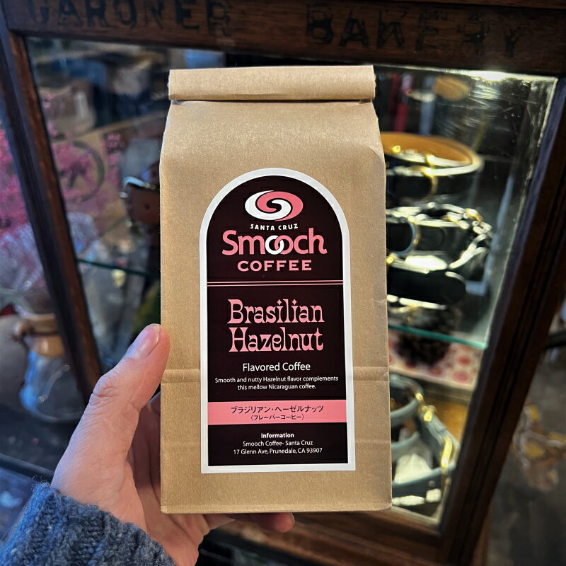 Smooch Coffee スムーチコーヒー Brasilian Hazelnut ブラジリアンヘーゼルナッツ 200gペーパードリップ中挽き コーヒー Santacruz Coffee Roasting サンタクルーズコーヒー California カリフォルニア フェアトレードオーガニック 認証