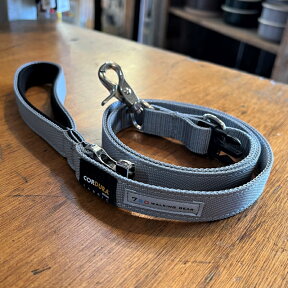 seven seas dog セブンシーズドッグ 小中型犬用Sサイズ グレー CORDURA NYLON SHORT LEAD コーデュラナイロンショートリード しつけ用、トレーニング、長さ2段階調整式【おかげ様で信頼の22周年！】【安心の年中無休！】