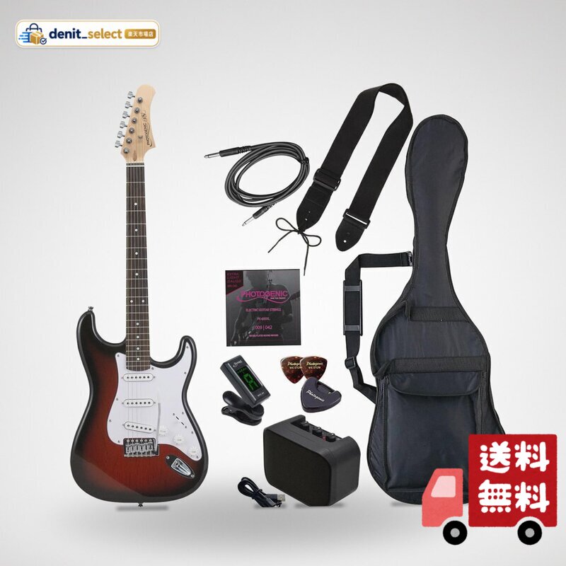 Photogenic エレキギター ワインレッド ピック付き 楽天市場】photogenicエレキギターメタリックレッドの通販