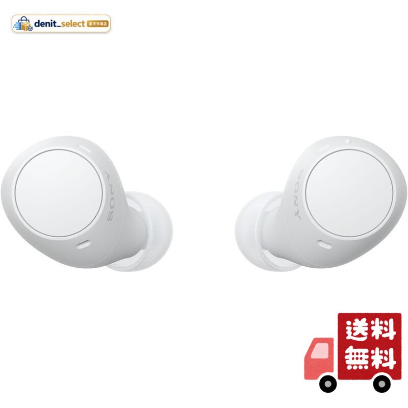 ソニー(SONY) 完全ワイヤレスイヤホン WF-C510 / 軽量小型4.6g / 高精度通話品質/外音取り込み対応/マルチポイント対応 / IPX4防滴性能 / ホワイト/WF-C510 WC