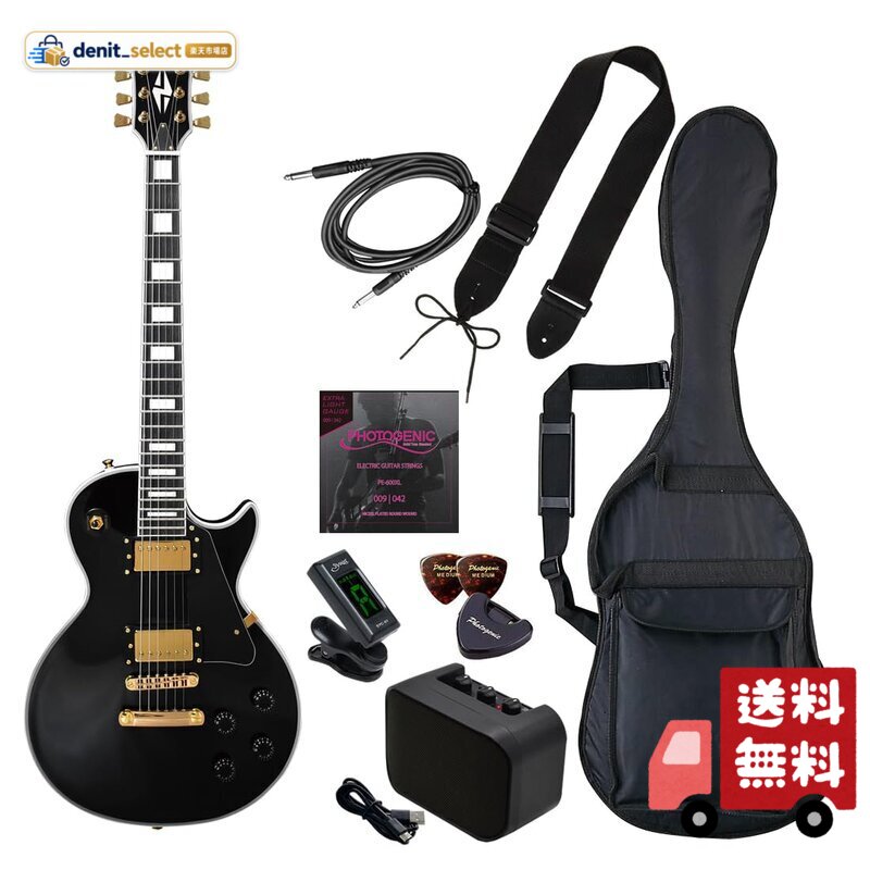 楽天市場】PhotoGenic(フォトジェニック) エレキギター ブラックの通販