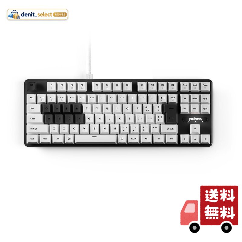 Pulsar Gaming Gears PCMK 2HE TKL ゲーミング キーボード JIS 日本語配列 91キー 磁気スイッチ 8K Polling Rate (White)
