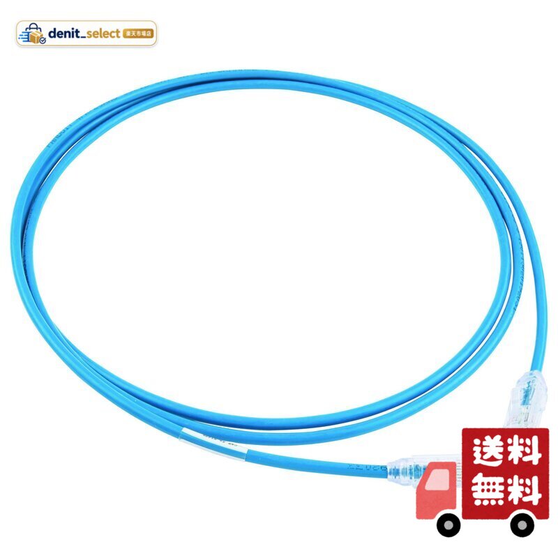 パンドウイット LANケーブル Cat6A 超極細 プロ仕様 10m 青 UTP28X10MBU