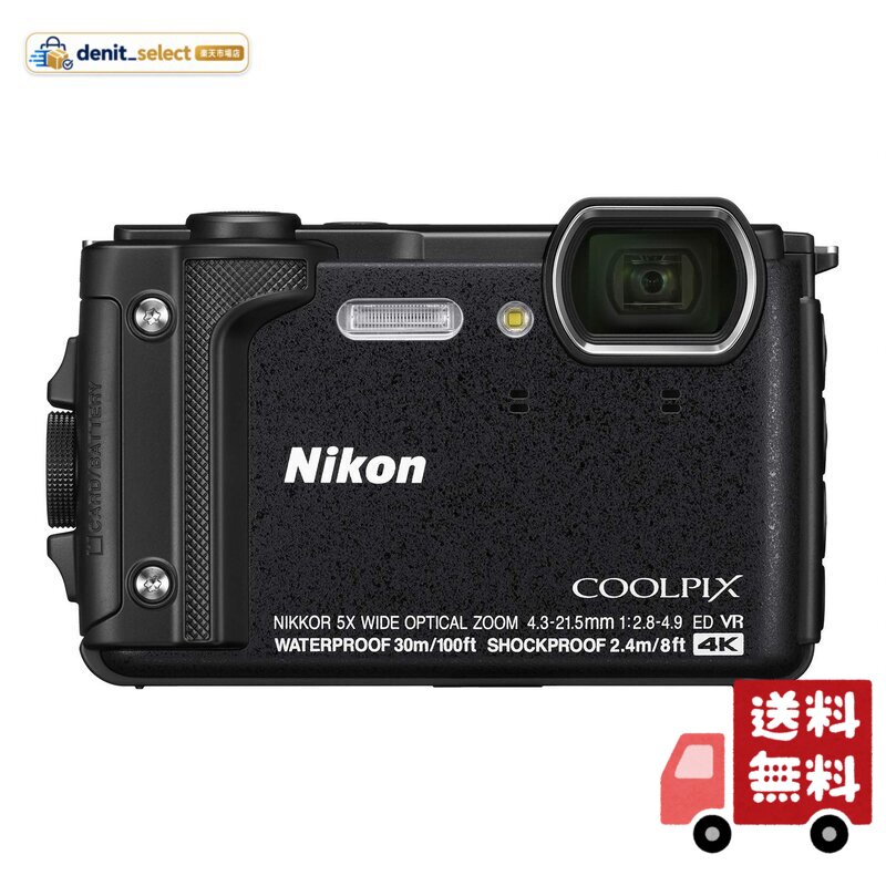 Nikon デジタルカメラ COOLPIX W300 BK クールピクス 1605万画素 ブラック 防水 耐寒 防塵