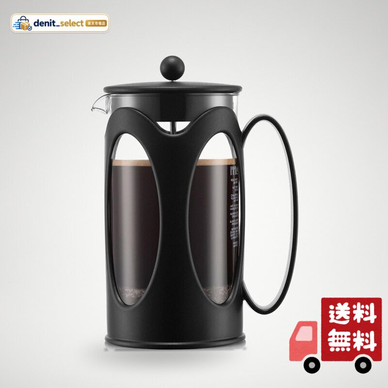 日本語の取扱説明書が同梱されています。 サイズ:D110xW170xH210mm 重量:465g 容量:1000ml カラー:ブラック サイズ:幅17 ×奥行11 ×高さ21 cm 本体重量:480g フタ:PP フィルター:S/S スプーン:PP 本体:耐熱ガラス 原産国:ポルトガル 容量:1.0L 食器洗浄機使用可 電子レンジ使用不可 オーブン使用不可