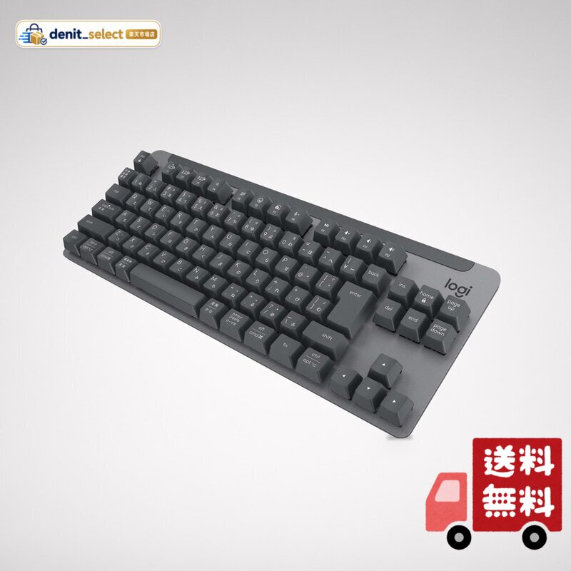 ロジクール SIGNATURE K855GR 無線 メカニカルキーボード TTC製 赤軸 リニア Bluetooth Logi Bolt Unifying非対応 コンパクト 日本語配列 小型 テンキーレス メカニカル ワイヤレス キーボード グラファイト