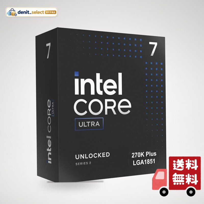 Intel(R) CoreTM Ultra 7 プロセッサー 270K Plus 24コア (8 Pコア + 16 Eコア) 最大5.5 GHz