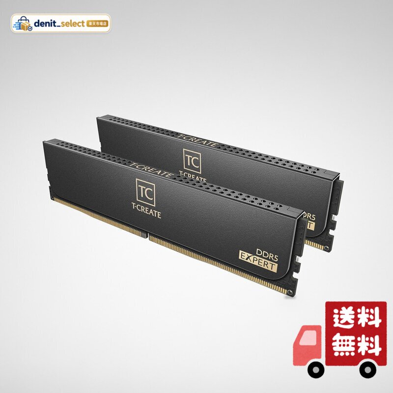 TEAMGROUP T-Create Expert オーバークロック 10L DDR5 48GB キット (2 x 24GB) 7200MHz (PC5-57600) CL34 M-DIE デスクトップメモリモジュール RAM ブラック - CTCED5